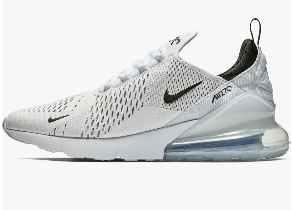 Nike Men's Air Max 270 Shoes, White/Black-White, 8.5